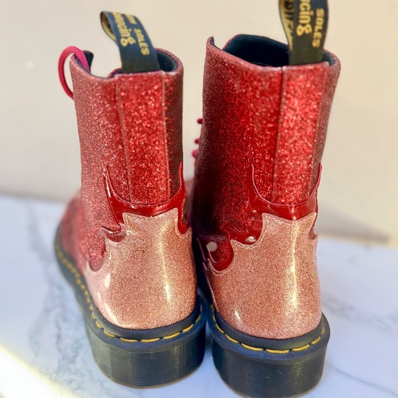 Dr. Martens 1460 Pascal Flame Glitter Boot - Picture 9 of 11